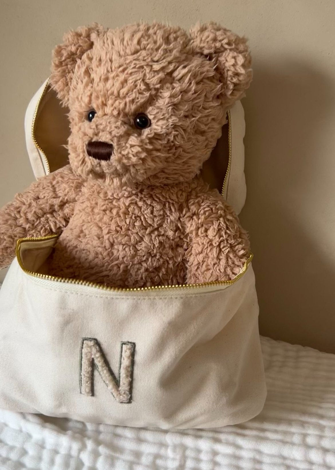 Vanity en coton initiale teddy