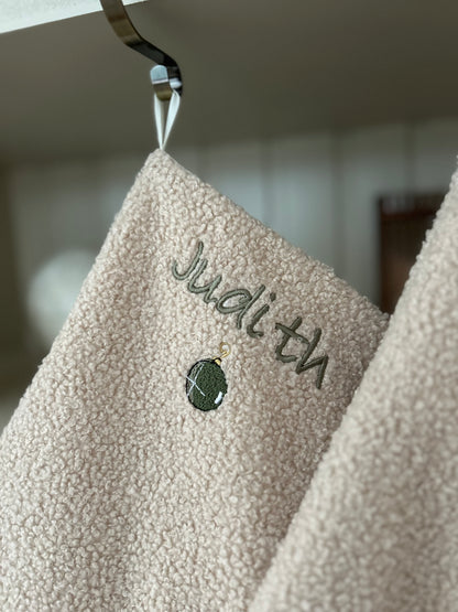 Chaussette de Noël en teddy