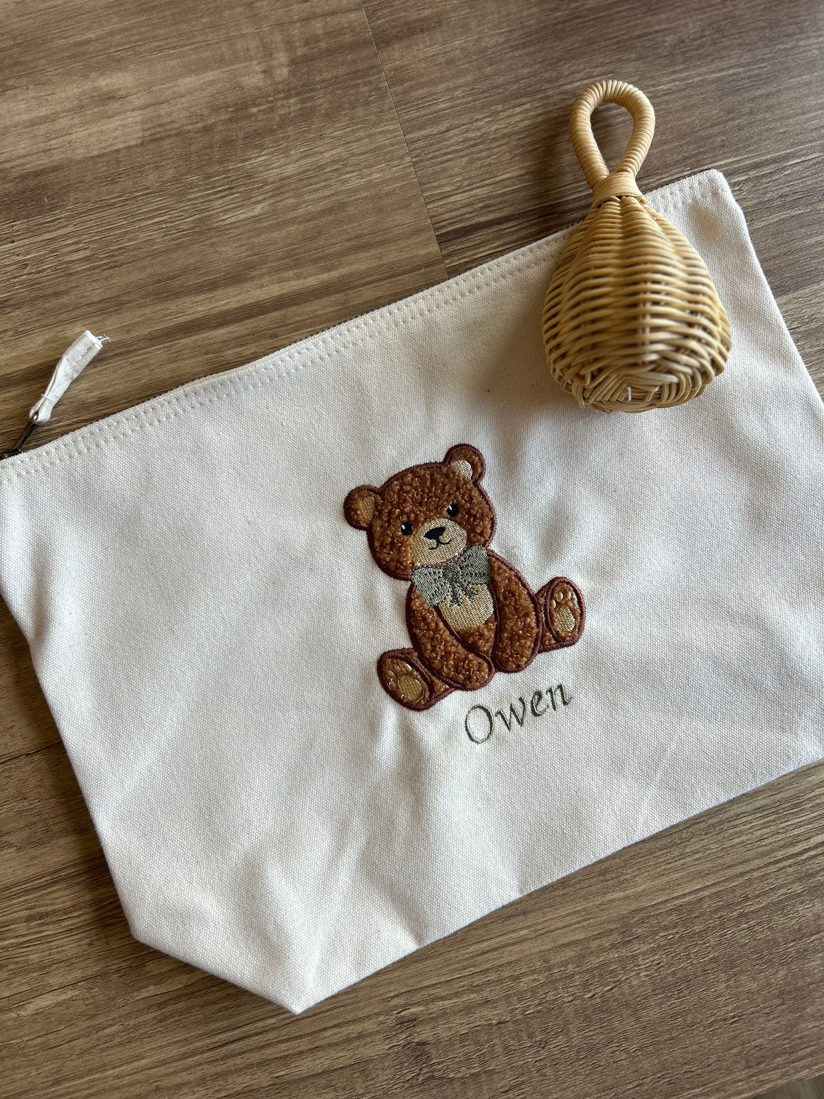Pochette en coton Ourson