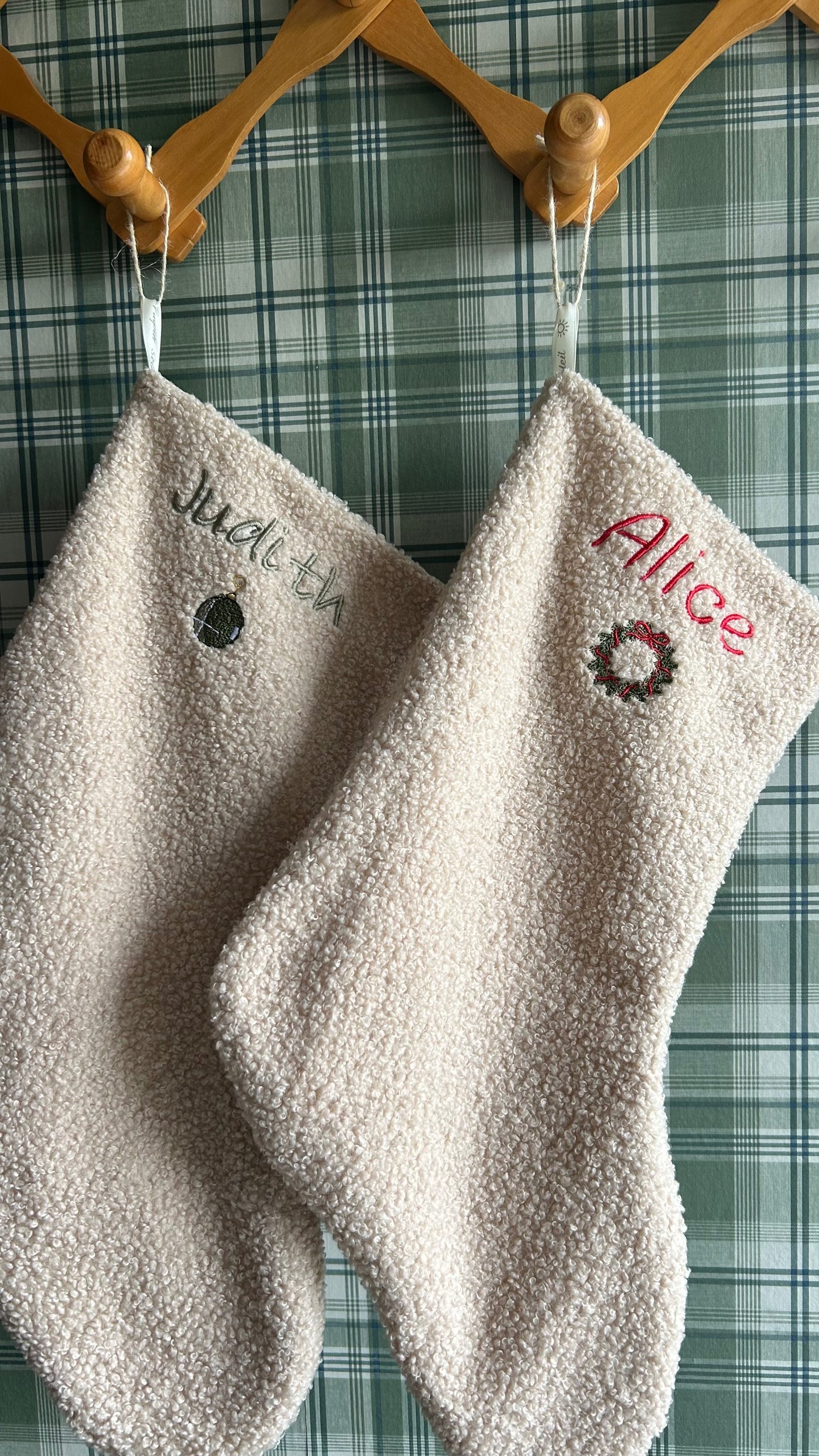 Chaussette de Noël en teddy