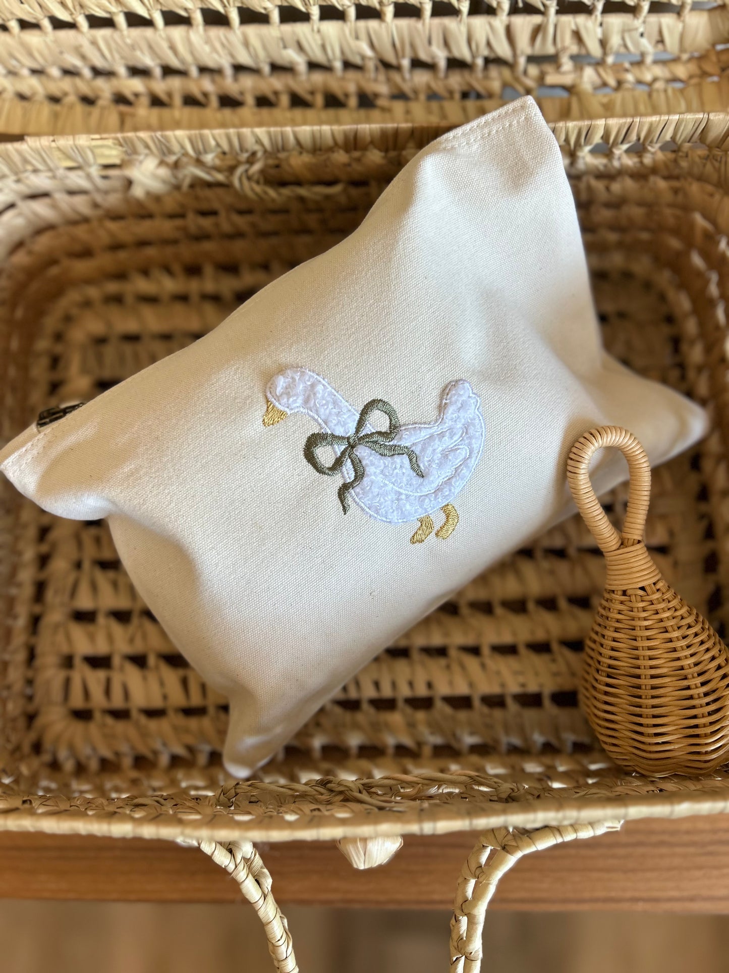 Pochette en coton Oie