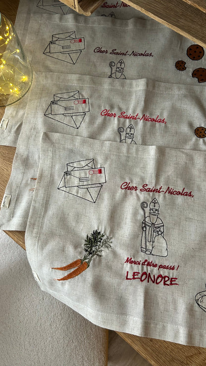 Set de table traditionnel de Saint-Nicolas