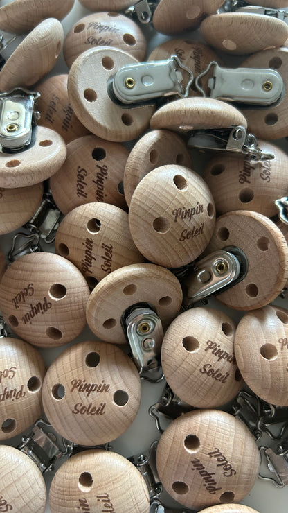 Attache tétine perle en coton