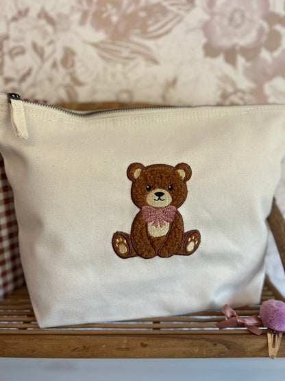 Pochette en coton Ourson