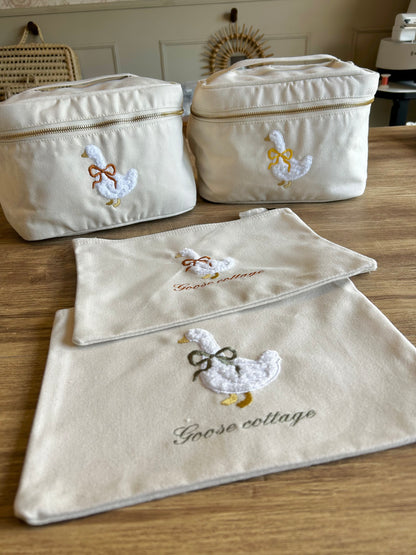 Pochette en coton Oie