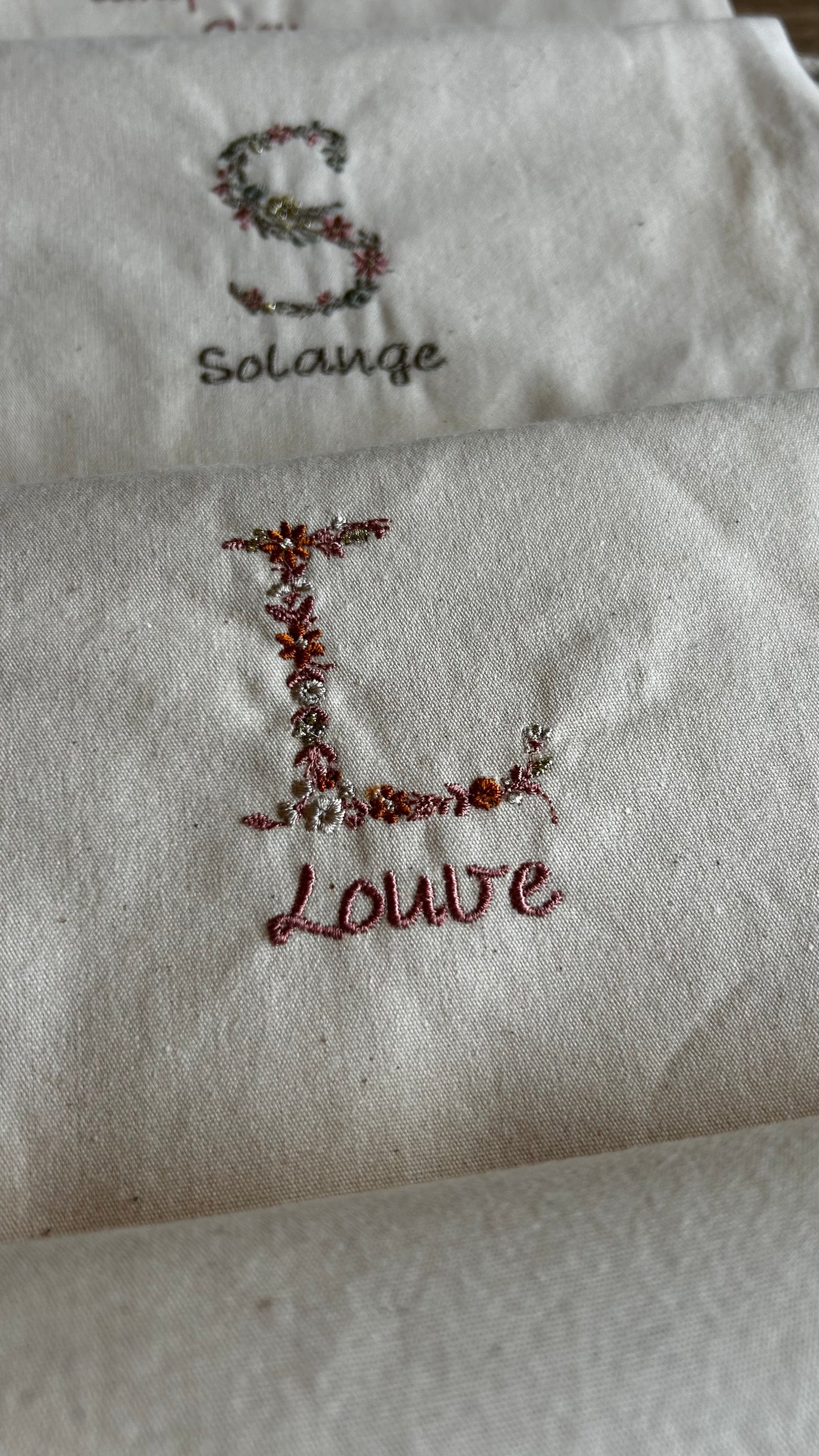 Pochon moyen initiale fleurie