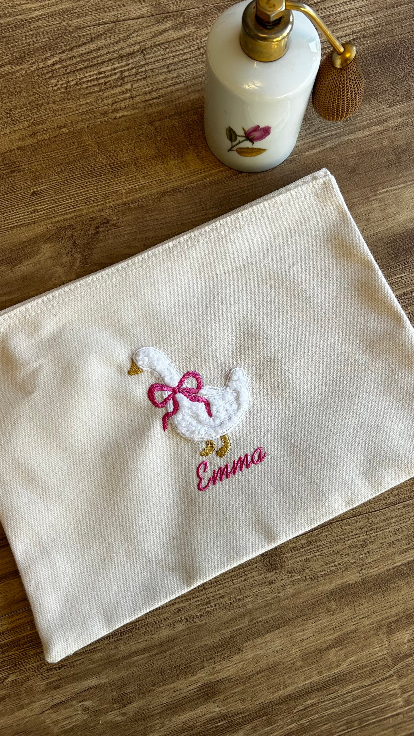 Pochette en coton Oie