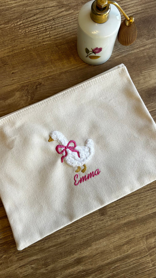 Pochette en coton Oie