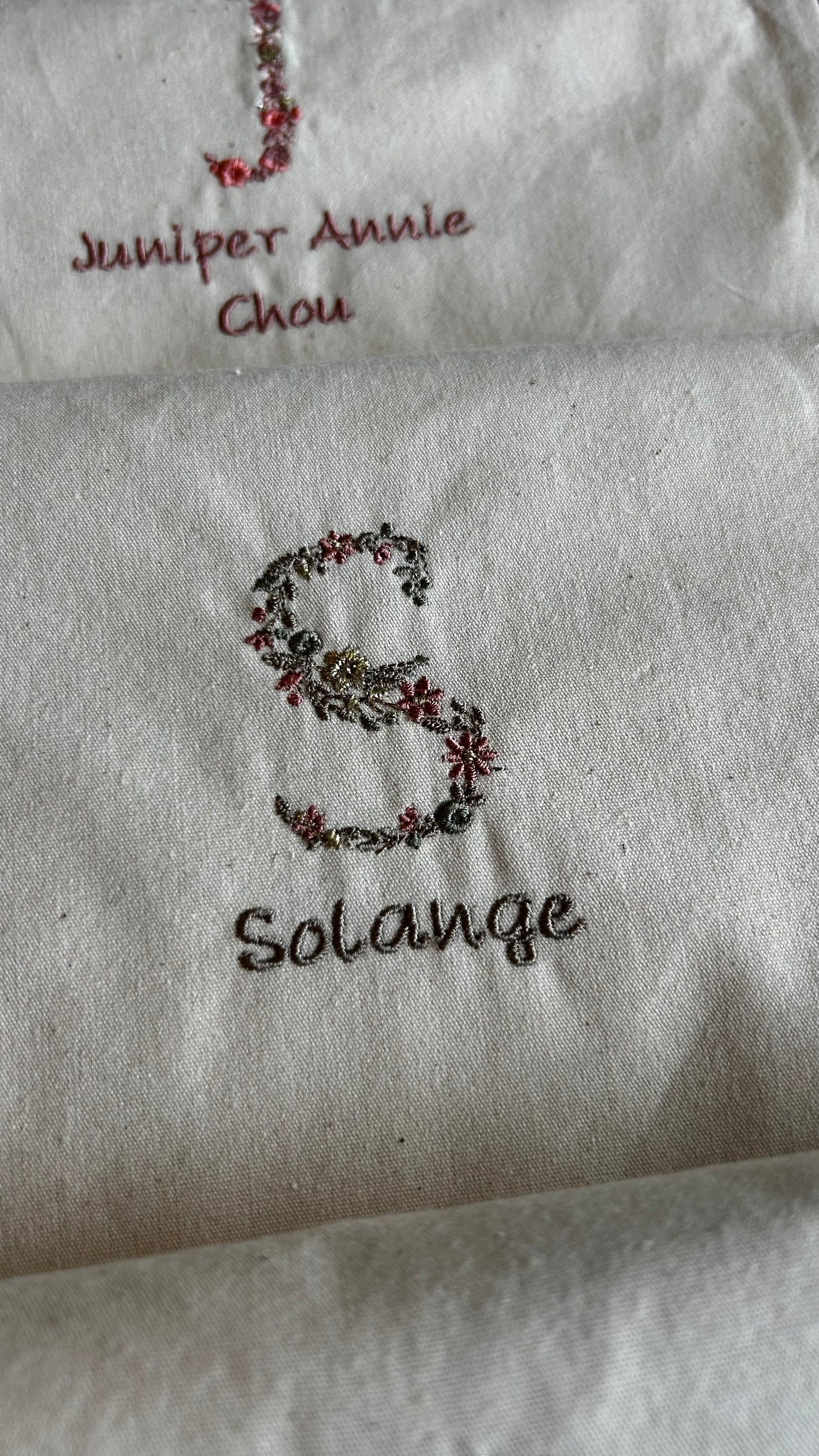 Pochon moyen initiale fleurie