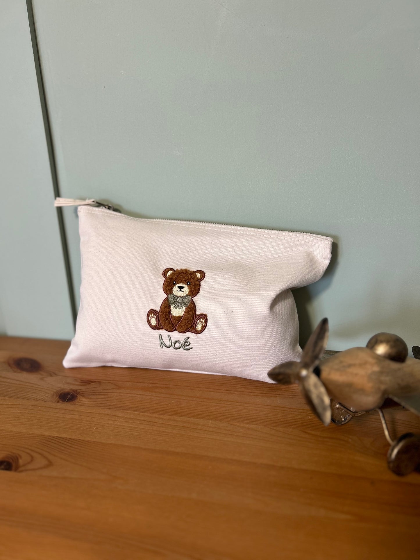 Pochette en coton Ourson