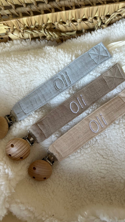 Attache tétine en gaze de coton