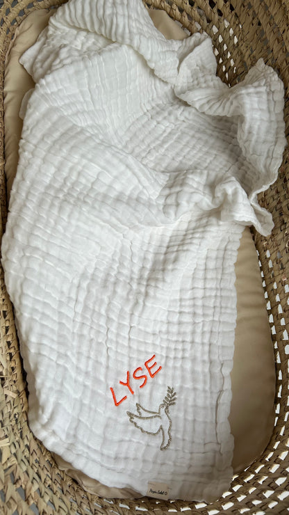 Plaid en gaze de coton