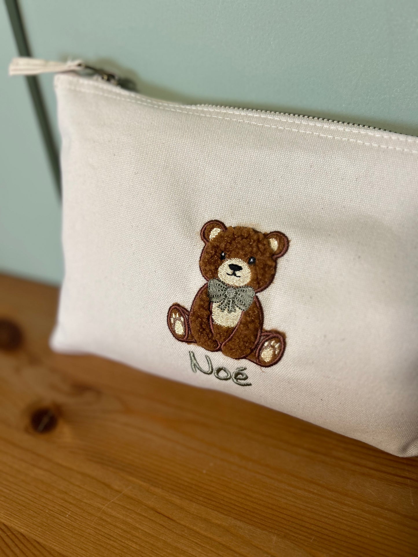 Pochette en coton Ourson
