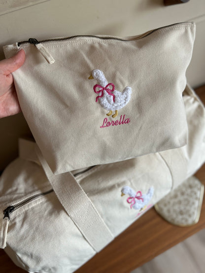 Pochette en coton Oie