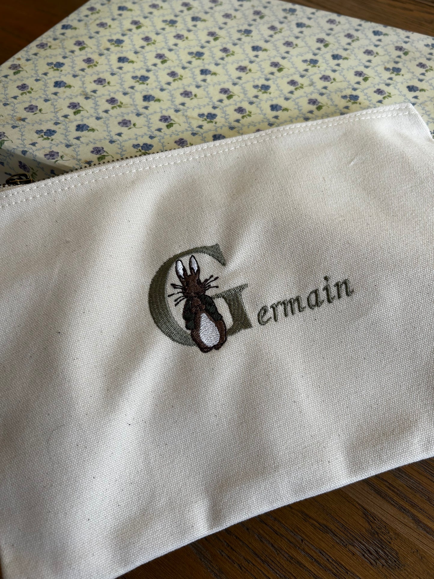 Pochette en coton Lapin