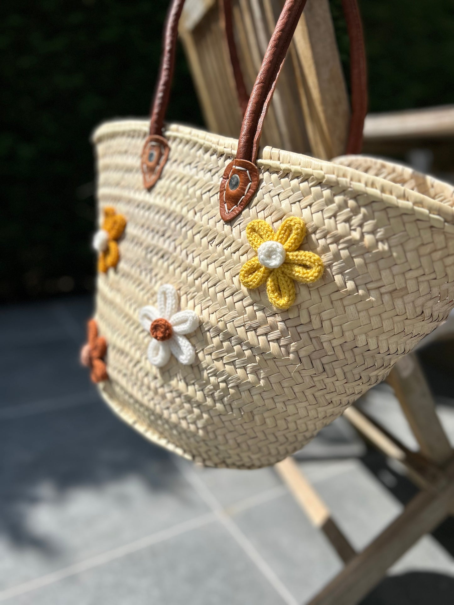 Fleur en tricotin