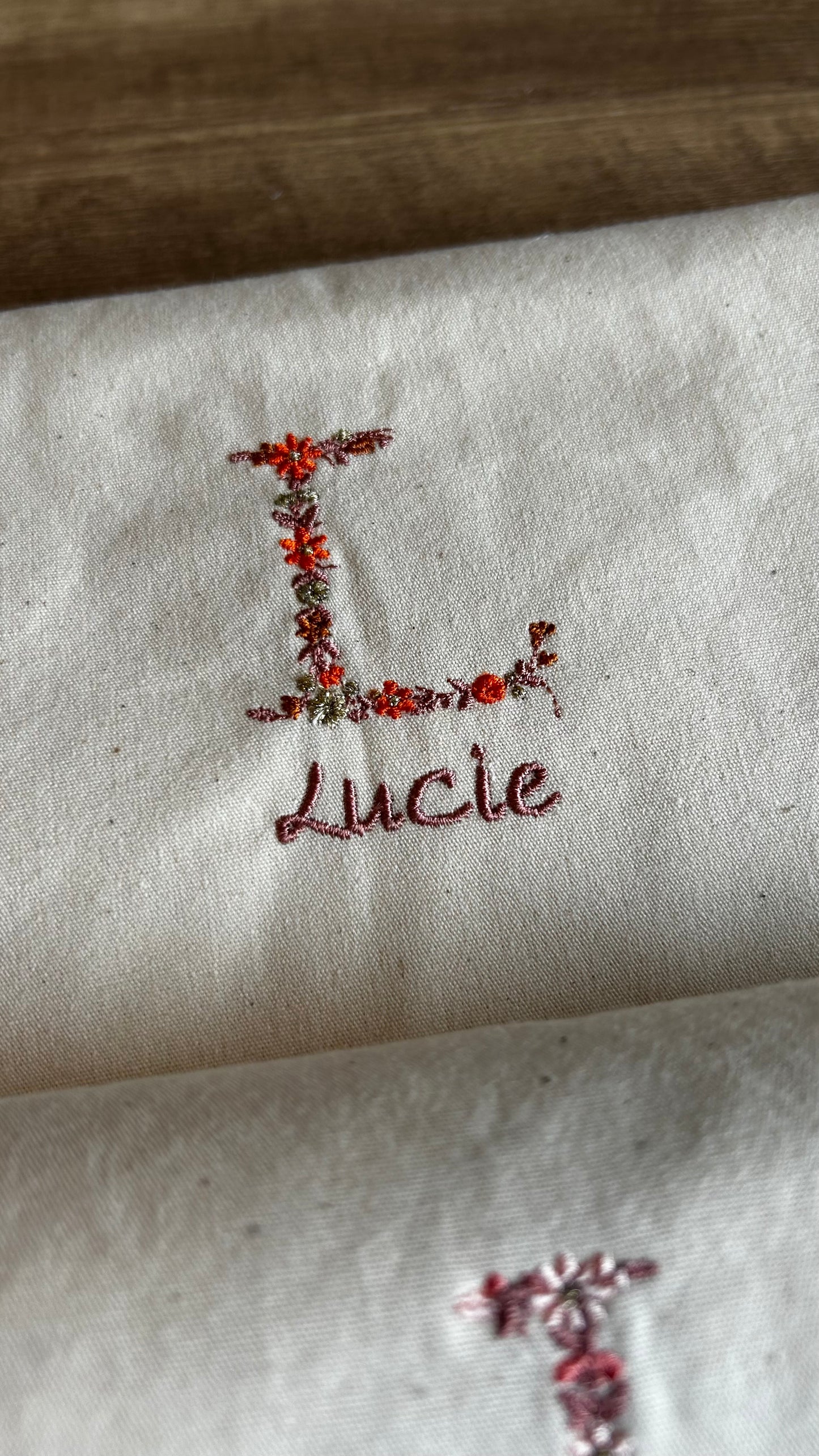 Pochon moyen initiale fleurie