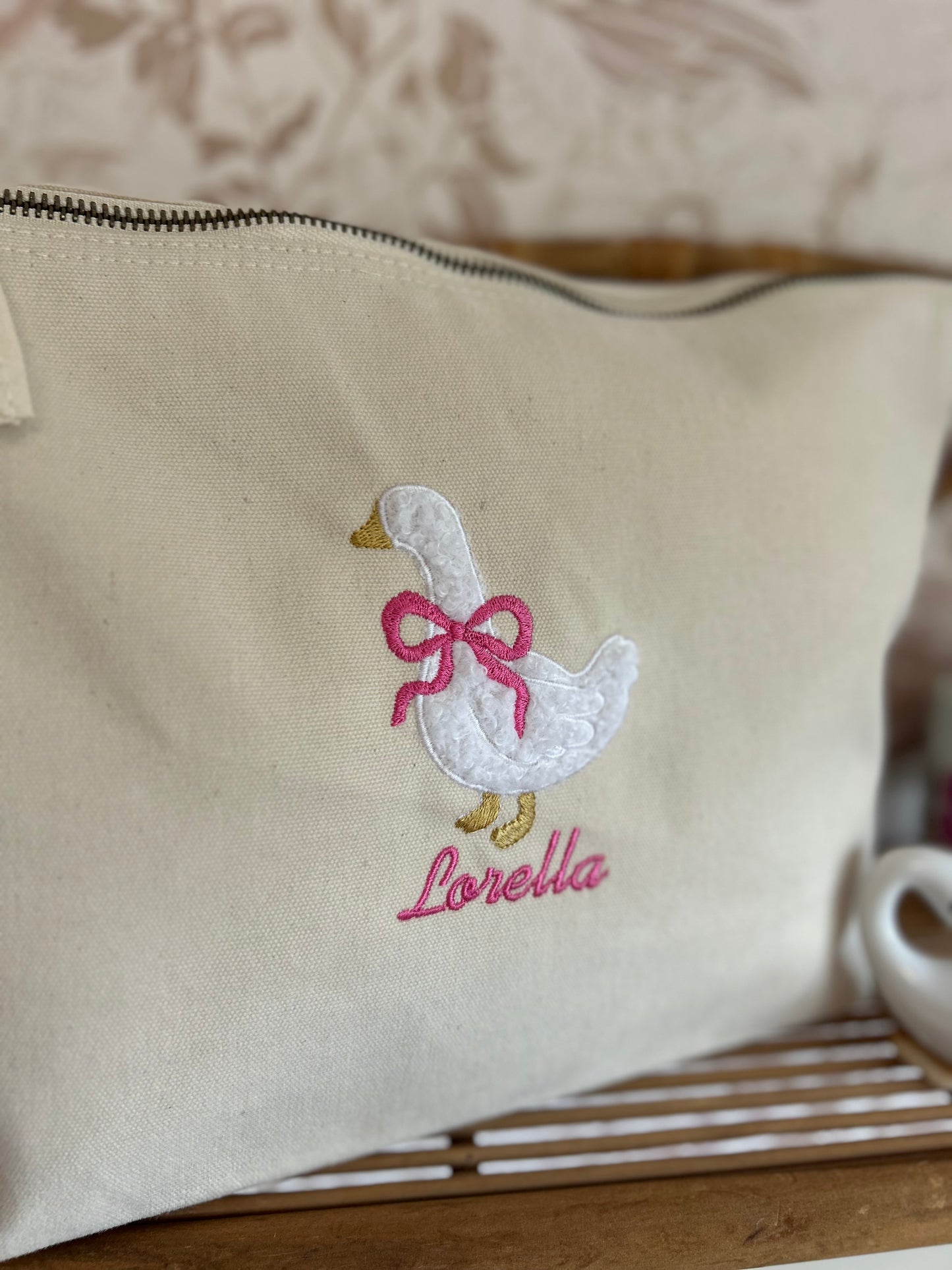 Pochette en coton Oie