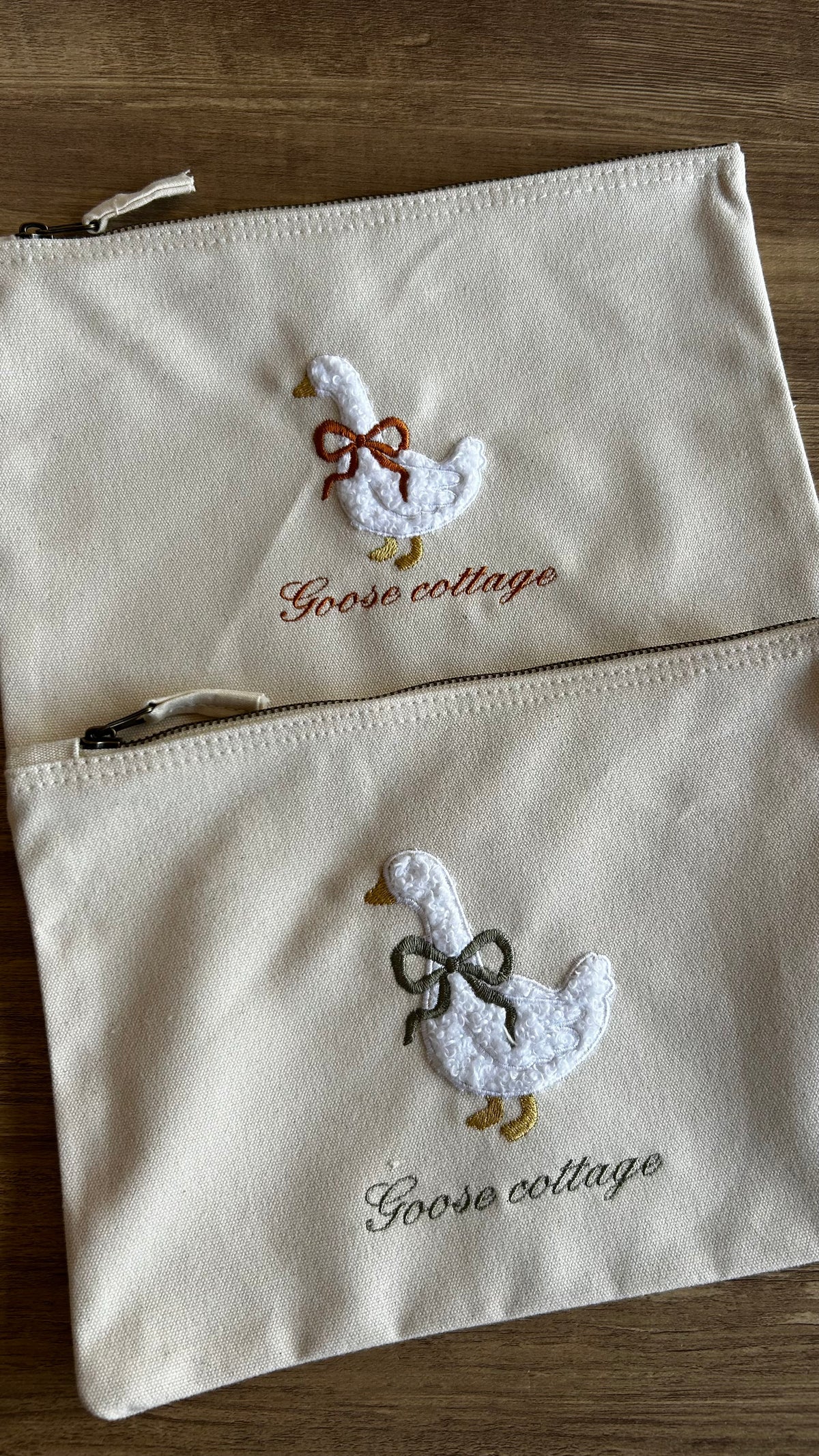 Pochette en coton Oie