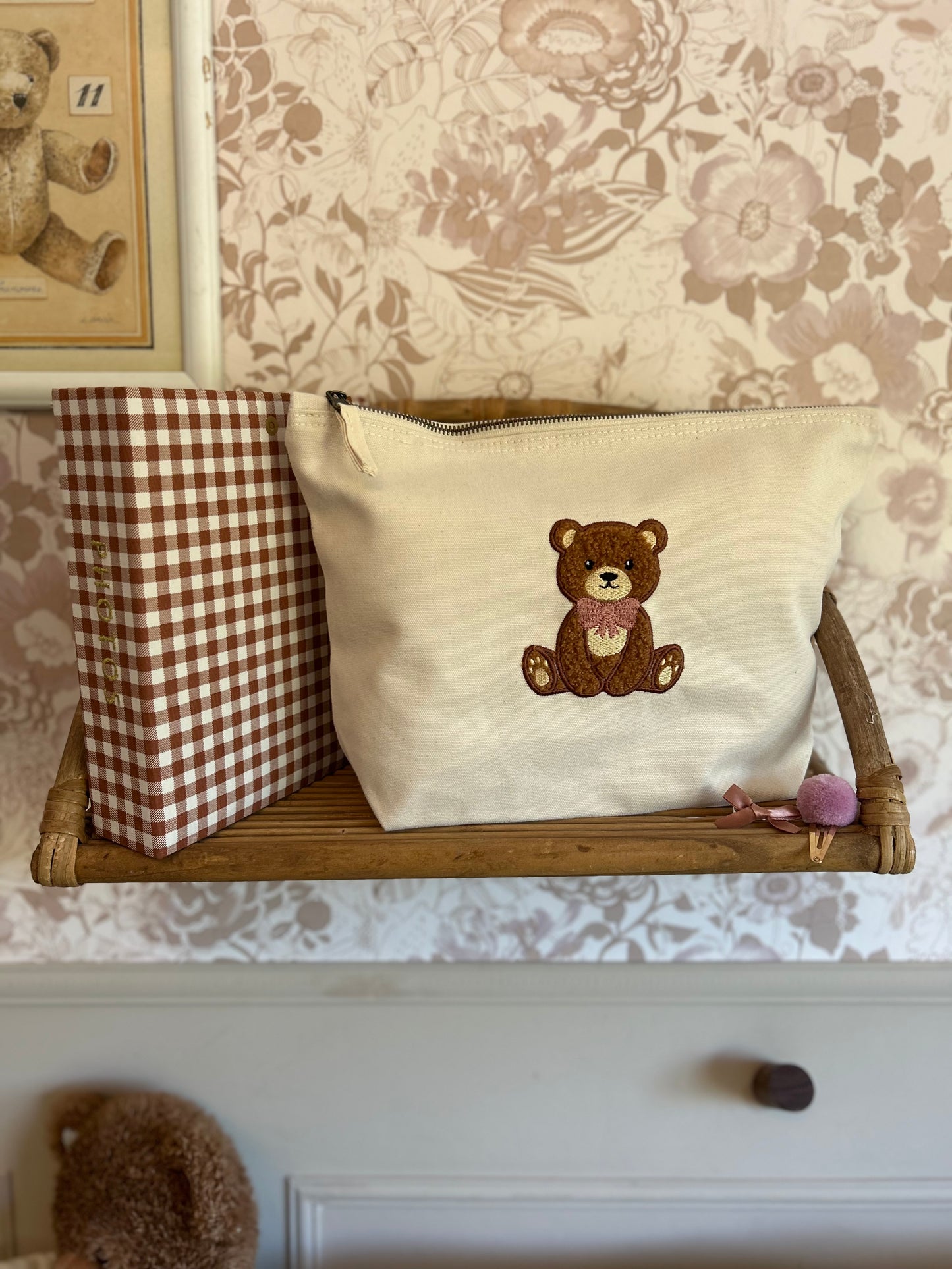 Pochette en coton Ourson