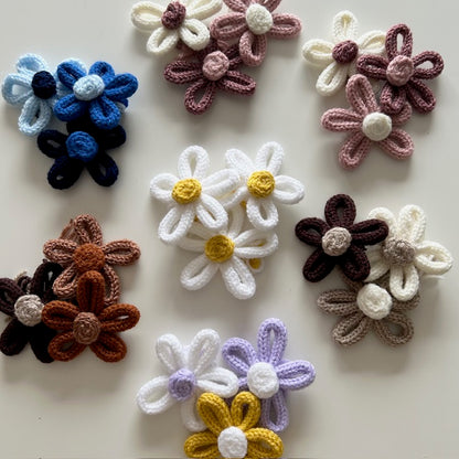 Fleur en tricotin