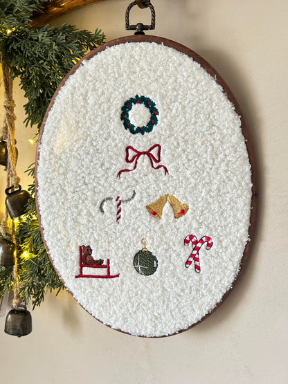 Chaussette de Noël en teddy