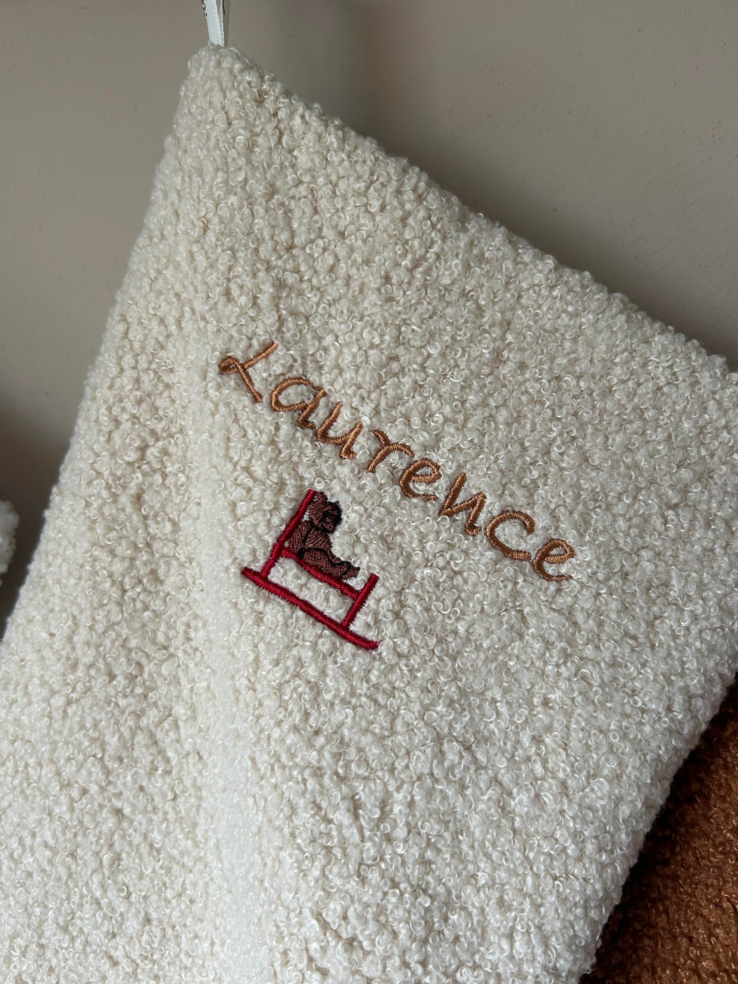 Chaussette de Noël en teddy