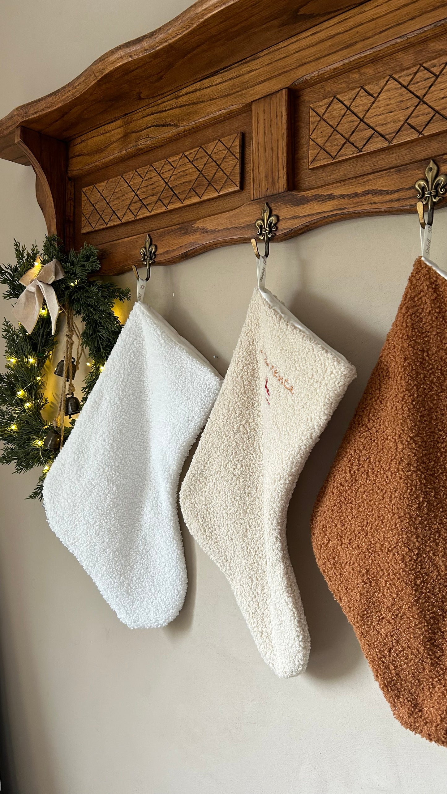 Chaussette de Noël en teddy