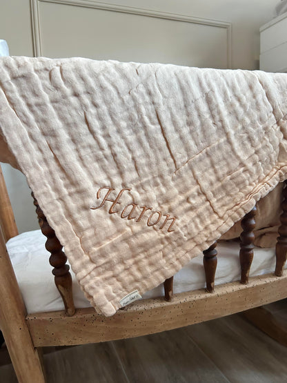 Plaid en gaze de coton