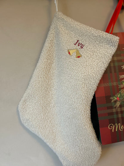 Chaussette de Noël en teddy