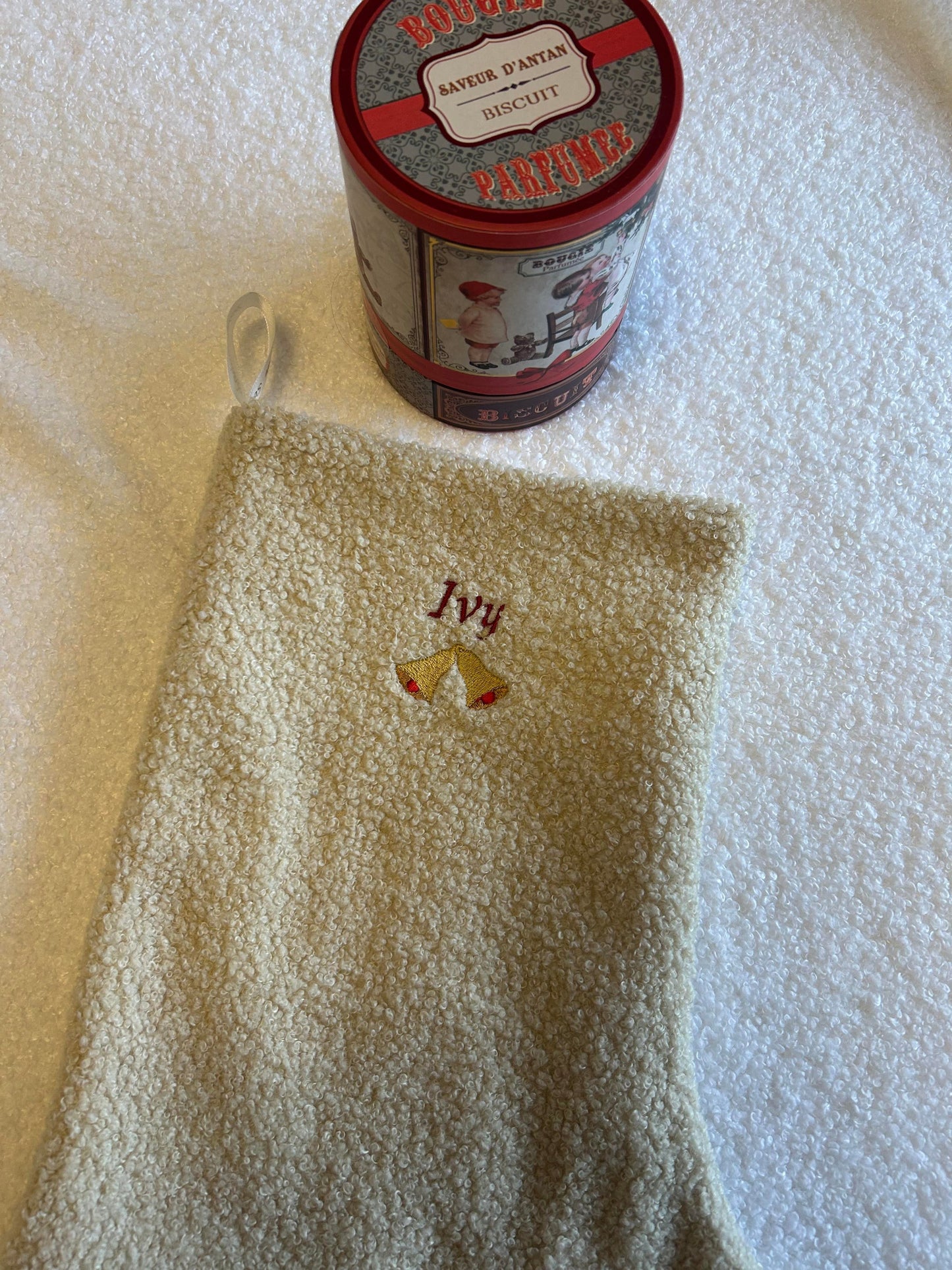 Chaussette de Noël en teddy